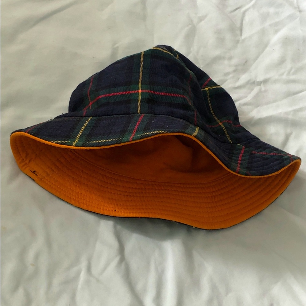 Janie Besner Plaid Bucket Hat.